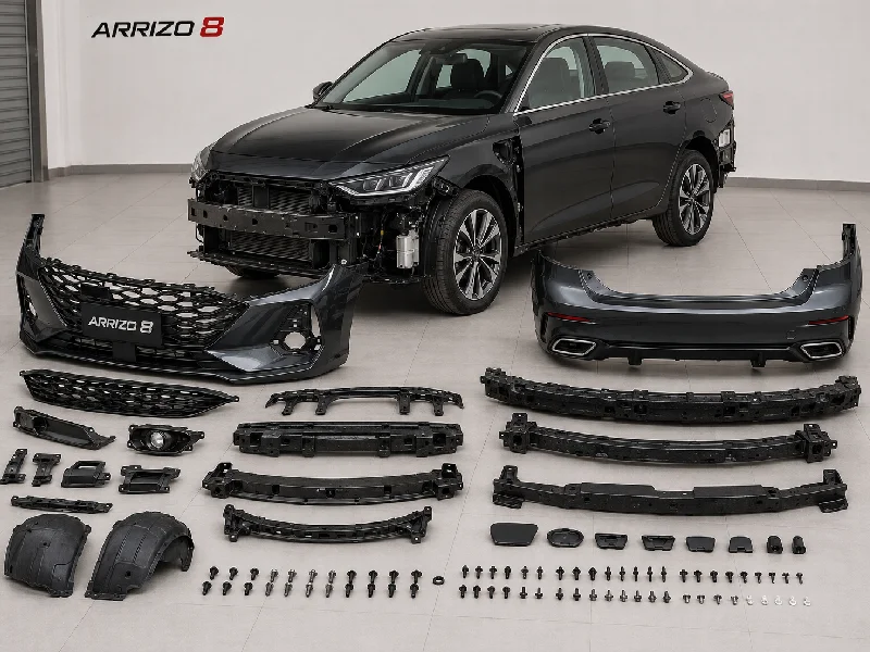 فروش قطعات سپر جلو و عقب آریزو 8 | قیمت بروز قطعات سپر arrizo 8